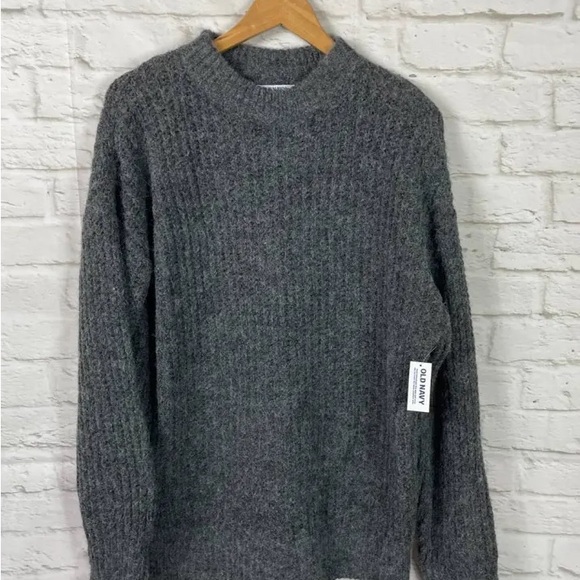 Old Navy Sweaters - Old Navy Shaker Knit Crewneck Sweater XXL Gray NWT Cozy Chunky